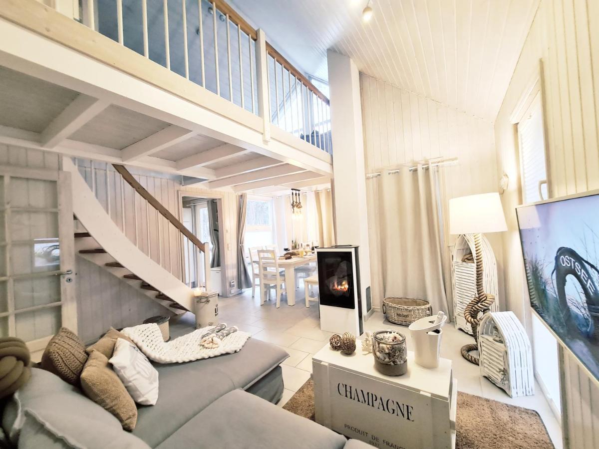 Strandhaus Ruegen - Meerblick, Sauna, Kamin & Whirlpool บาเบอ ภายนอก รูปภาพ
